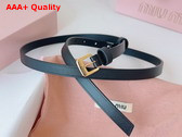 Miu Miu Thin Leather Belt in Black Replica
