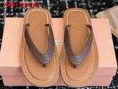Miu Miu Thong Sandals in Dark Brown TPU 5Y638E Replica
