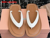 Miu Miu Thong Sandals in White TPU 5Y638E Replica
