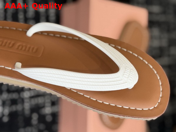 Miu Miu Thong Sandals in White TPU 5Y638E Replica
