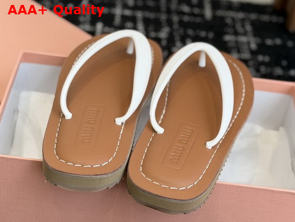 Miu Miu Thong Sandals in White TPU 5Y638E Replica