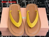 Miu Miu Thong Sandals in Yellow TPU 5Y638E Replica