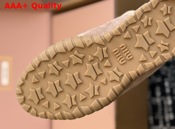 Miu Miu Tyre Technical Fabric and Suede Sandal in Dark Rose Replica