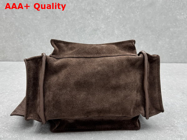 Miu Miu Utilitaire Suede Shoulder Bag in Dark Brown Replica