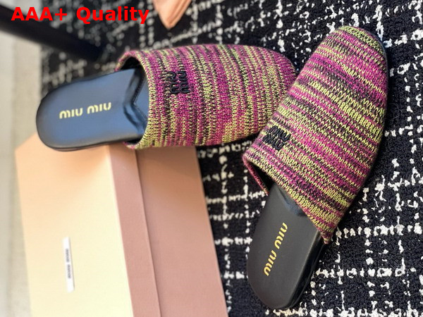 Miu Miu Wool Slippers in Coral 5S368E Replica