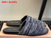 Miu Miu Wool Slippers in Loden Green 5S368E Replica