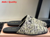 Miu Miu Wool Slippers in Pistachio Green 5S368E Replica