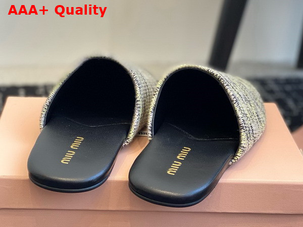 Miu Miu Wool Slippers in Pistachio Green 5S368E Replica