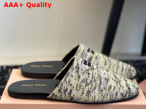 Miu Miu Wool Slippers in Pistachio Green 5S368E Replica