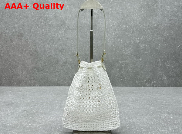 Miu Miu Woven Fabric Mini Bag White Beige 5ND016 Replica