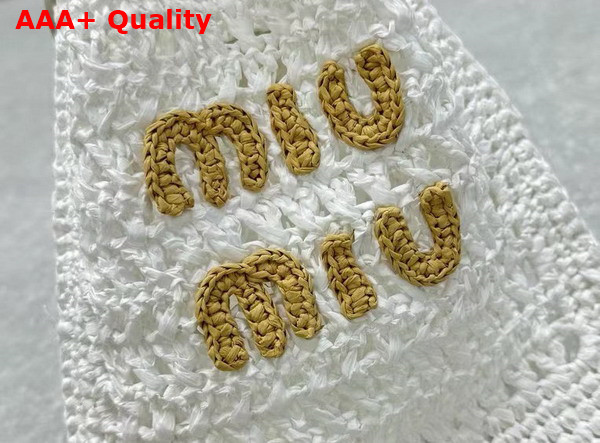 Miu Miu Woven Fabric Mini Bag White Beige 5ND016 Replica