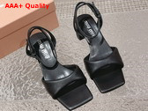 Miu Miu leather Sandals in Black 5X910D Replica