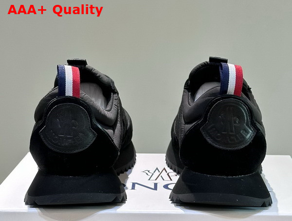 Moncler Pacey Nylon and Suede Sneakers in Black Replica