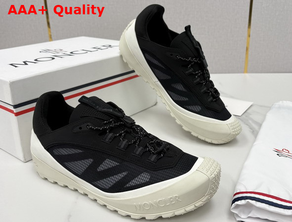 Moncler Trailgrip LP Suede and Nubuck Sneaker Black and White Replica