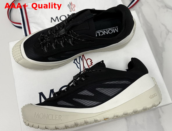 Moncler Trailgrip LP Suede and Nubuck Sneaker Black and White Replica