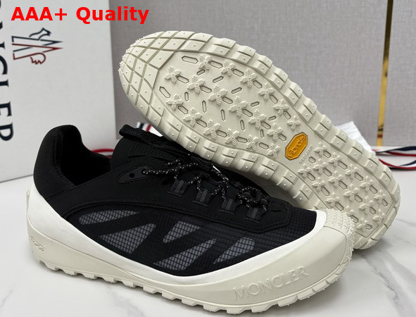 Moncler Trailgrip LP Suede and Nubuck Sneaker Black and White Replica