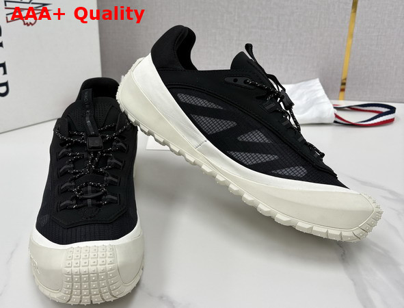 Moncler Trailgrip LP Suede and Nubuck Sneaker Black and White Replica