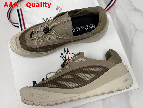 Moncler Trailgrip LP Suede and Nubuck Sneaker in Beige Replica
