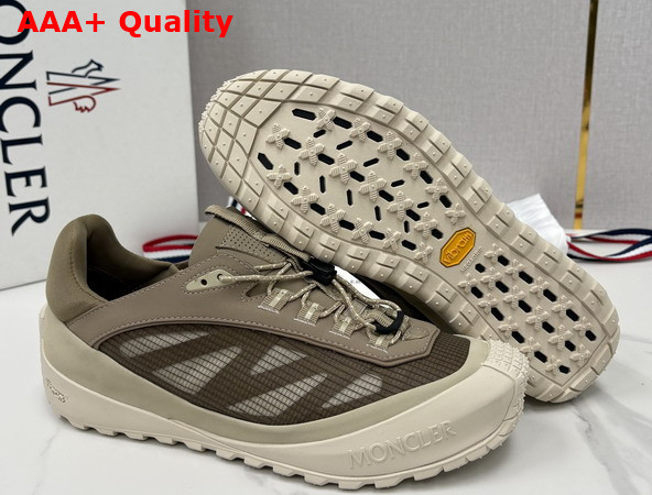 Moncler Trailgrip LP Suede and Nubuck Sneaker in Beige Replica