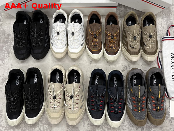 Moncler Trailgrip LP Suede and Nubuck Sneaker in Beige Replica