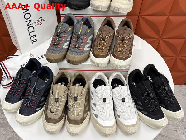 Moncler Trailgrip LP Suede and Nubuck Sneaker in Beige Replica