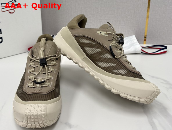 Moncler Trailgrip LP Suede and Nubuck Sneaker in Beige Replica
