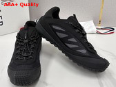 Moncler Trailgrip LP Suede and Nubuck Sneaker in Black Replica