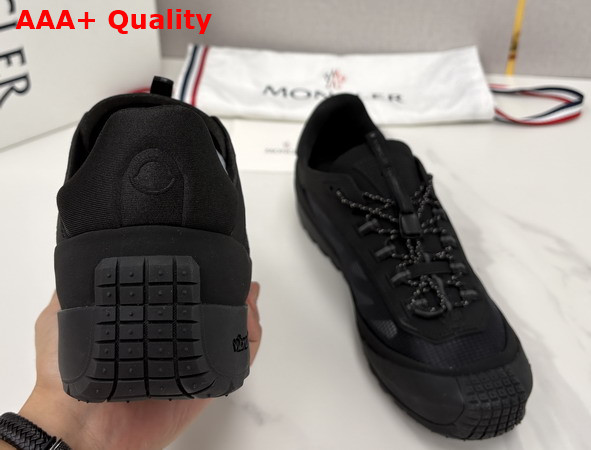 Moncler Trailgrip LP Suede and Nubuck Sneaker in Black Replica