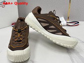Moncler Trailgrip LP Suede and Nubuck Sneaker in Brown Replica