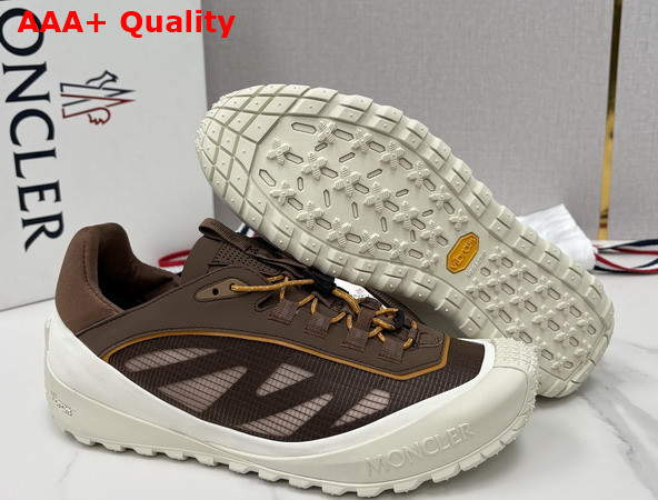 Moncler Trailgrip LP Suede and Nubuck Sneaker in Brown Replica