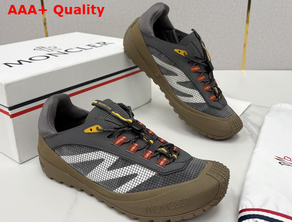 Moncler Trailgrip LP Suede and Nubuck Sneaker in Gray Replica