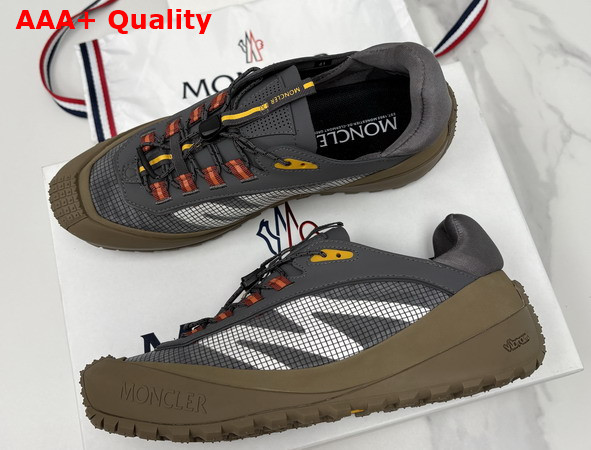 Moncler Trailgrip LP Suede and Nubuck Sneaker in Gray Replica