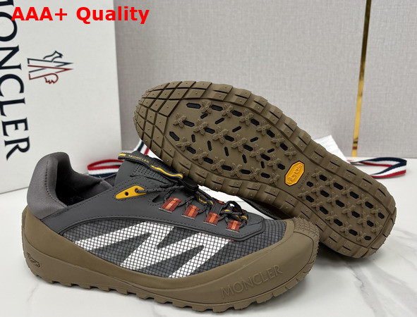 Moncler Trailgrip LP Suede and Nubuck Sneaker in Gray Replica
