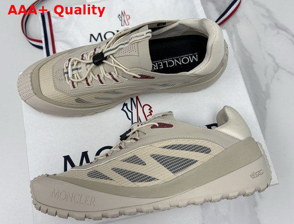 Moncler Trailgrip LP Suede and Nubuck Sneaker in Light Beige Replica