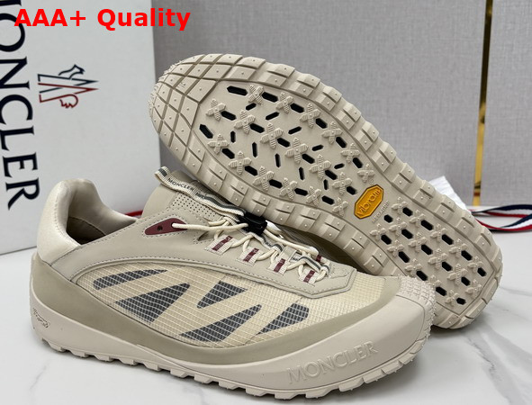 Moncler Trailgrip LP Suede and Nubuck Sneaker in Light Beige Replica