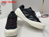 Moncler Trailgrip LP Suede and Nubuck Sneaker in Navy Blue Replica