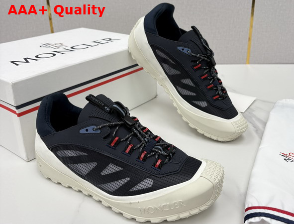 Moncler Trailgrip LP Suede and Nubuck Sneaker in Navy Blue Replica