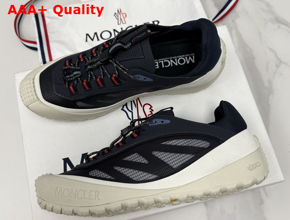 Moncler Trailgrip LP Suede and Nubuck Sneaker in Navy Blue Replica