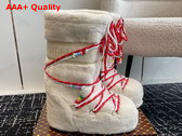 Moon Boot Icon Cream Faux Fur Beads Boots 21112519 Replica