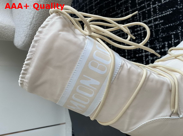 Moon Boot Icon Cream Nylon Boots 17004942 Replica