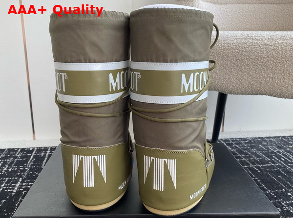 Moon Boot Icon Khaki Nylon Boots 17005266 Replica