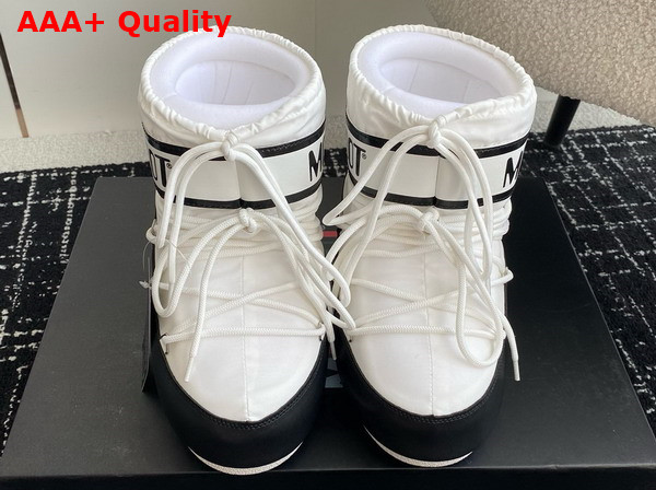 Moon Boot Icon Low White Nylon Boots 17005261 Replica