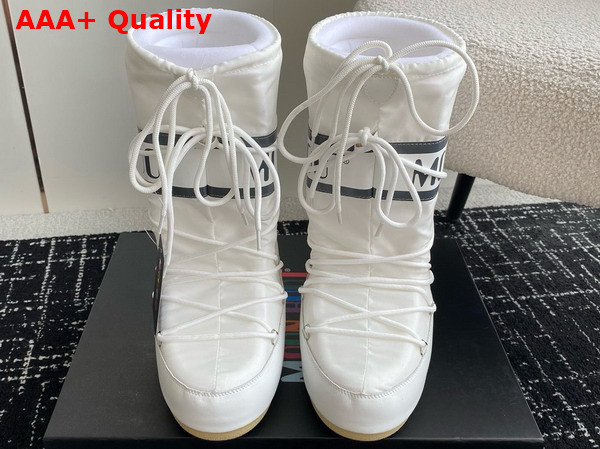 Moon Boot Icon White Nylon Boots 14675665 Replica