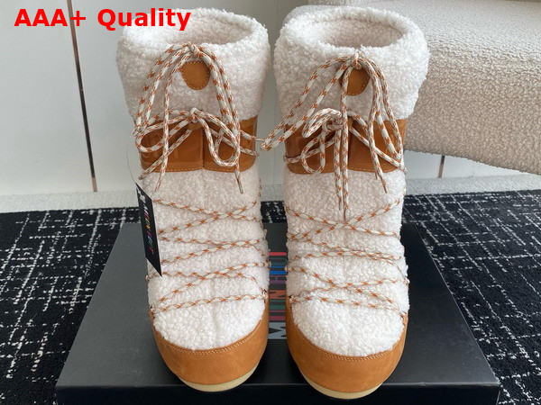 Moon Boot Lab69 Icon Cream Shearling Boots 16110513 Replica