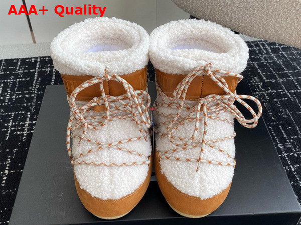 Moon Boot Lab69 Icon Low Brown Shearling Boots 23539100 Replica