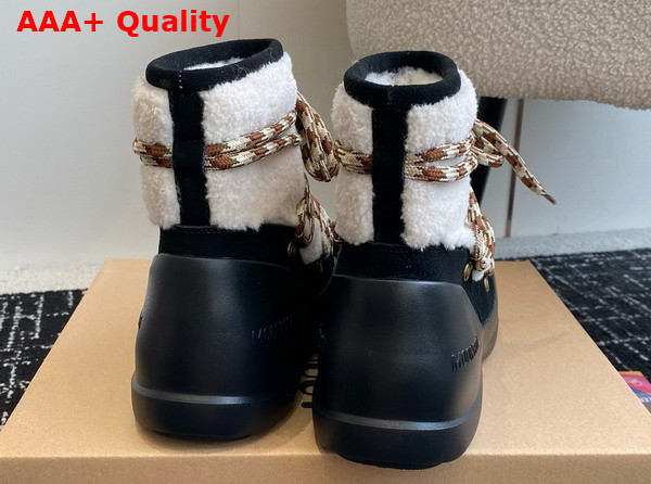 Moon Boot Luna Black Shearling Boots Replica