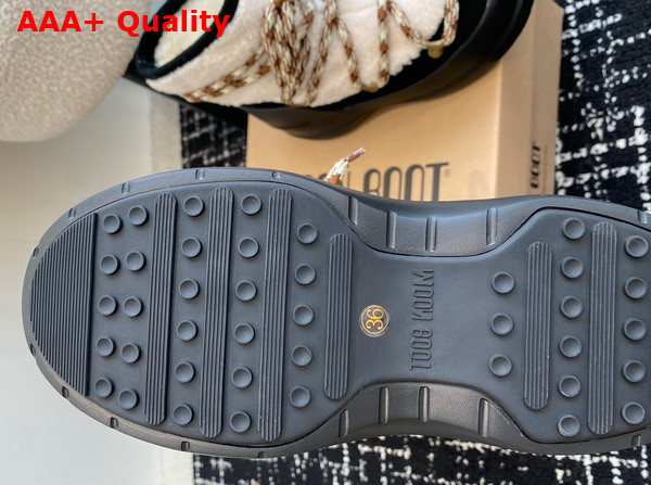 Moon Boot Luna Black Shearling Boots Replica