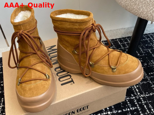 Moon Boot Luna Brown Suede Boots 23538477 Replica