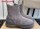Moon Boot Luna Grey Suede Chelsea Boots 23539128 Replica