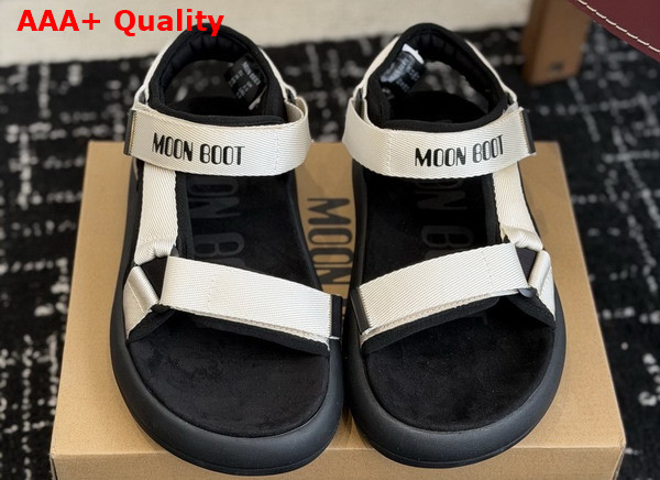 Moon Boot Super Sandal Black and White 80D2420010 Replica
